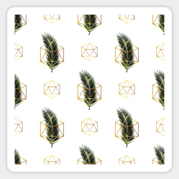 Magic Palm Fronds Sticker by StudioGrafiikka